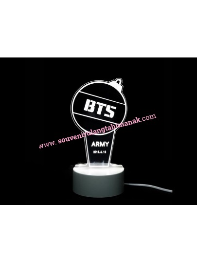 Lampu LED Tidur Akrilik Light Stick BTS Custom K Pop